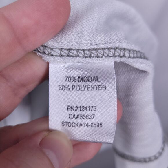 Johnston & Murphy Polo Shirt Mens Medium Light Gray - Picture 11 of 12